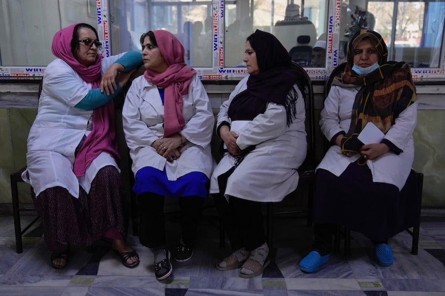 Four Afghan nurses.