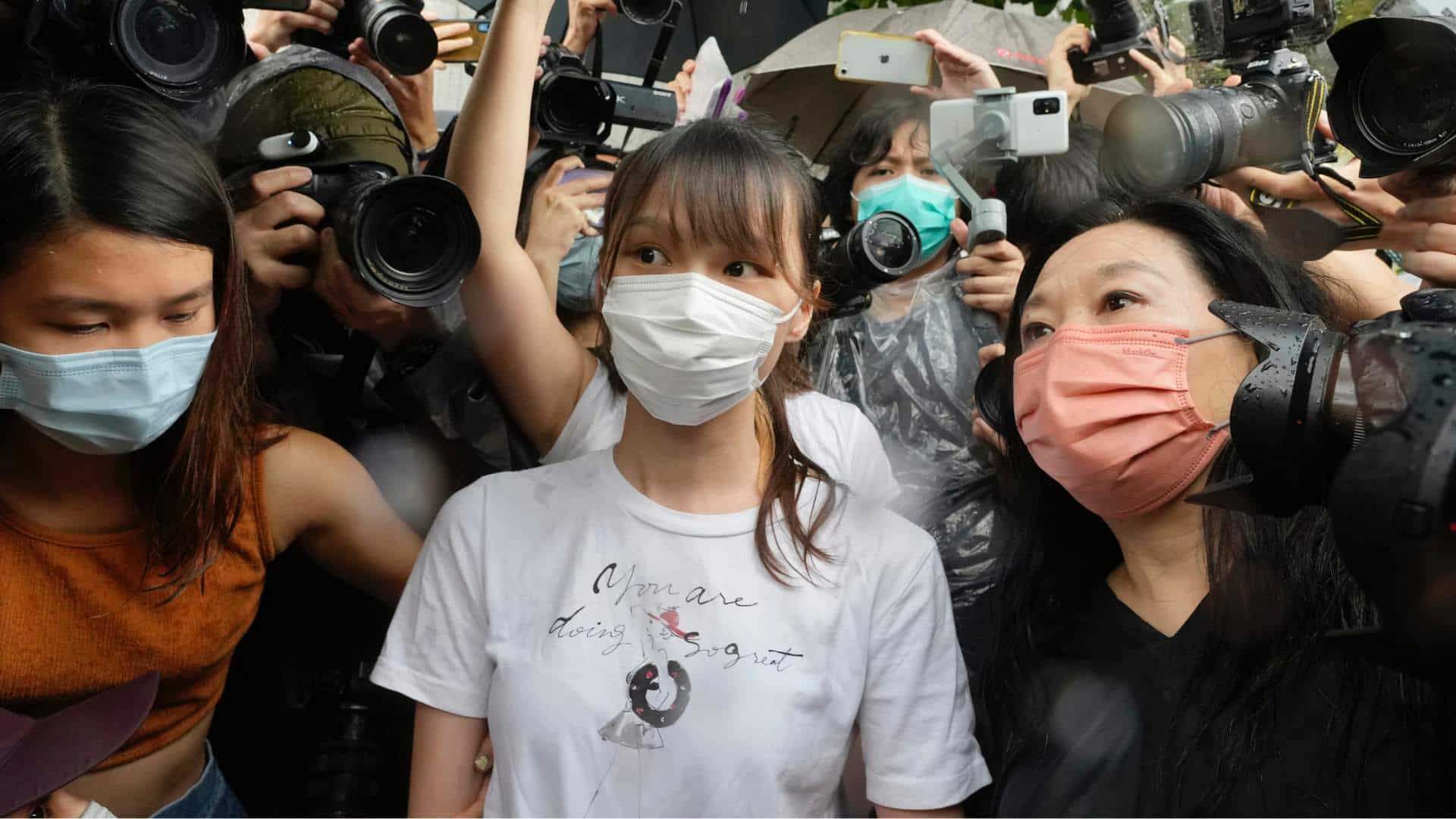 Agnes Chow in Hong Kong