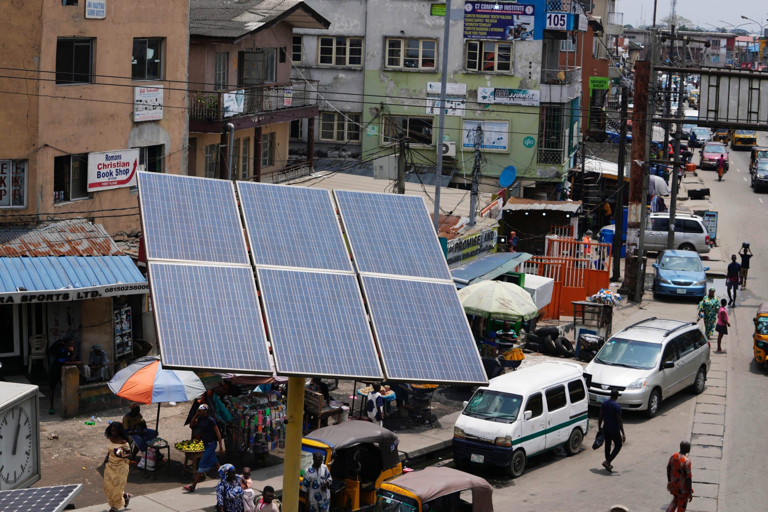 A solar panel in Nigeria.