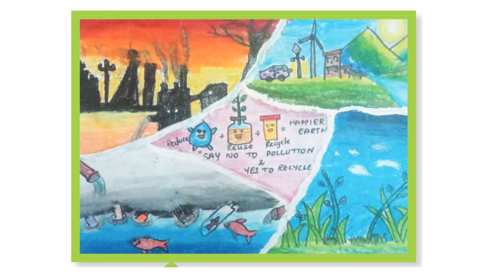 An illustration for the How to save the planet: Step 1 children's art initiative