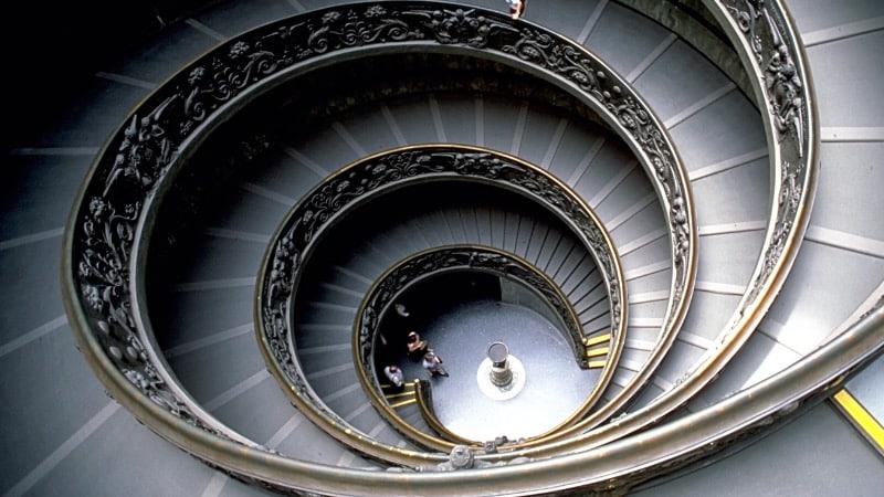 The Bramante spiral staircase at the Vatican